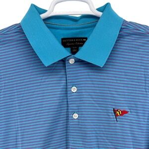 Cutter & Buck Signature Collection XL Polo Shirt Striped Annapolis Yacht Club